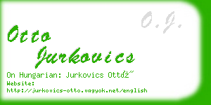 otto jurkovics business card